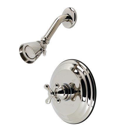 KINGSTON BRASS KB3636AXSO Pressure Balanced Shower Faucet, Polished Nickel KB3636AXSO